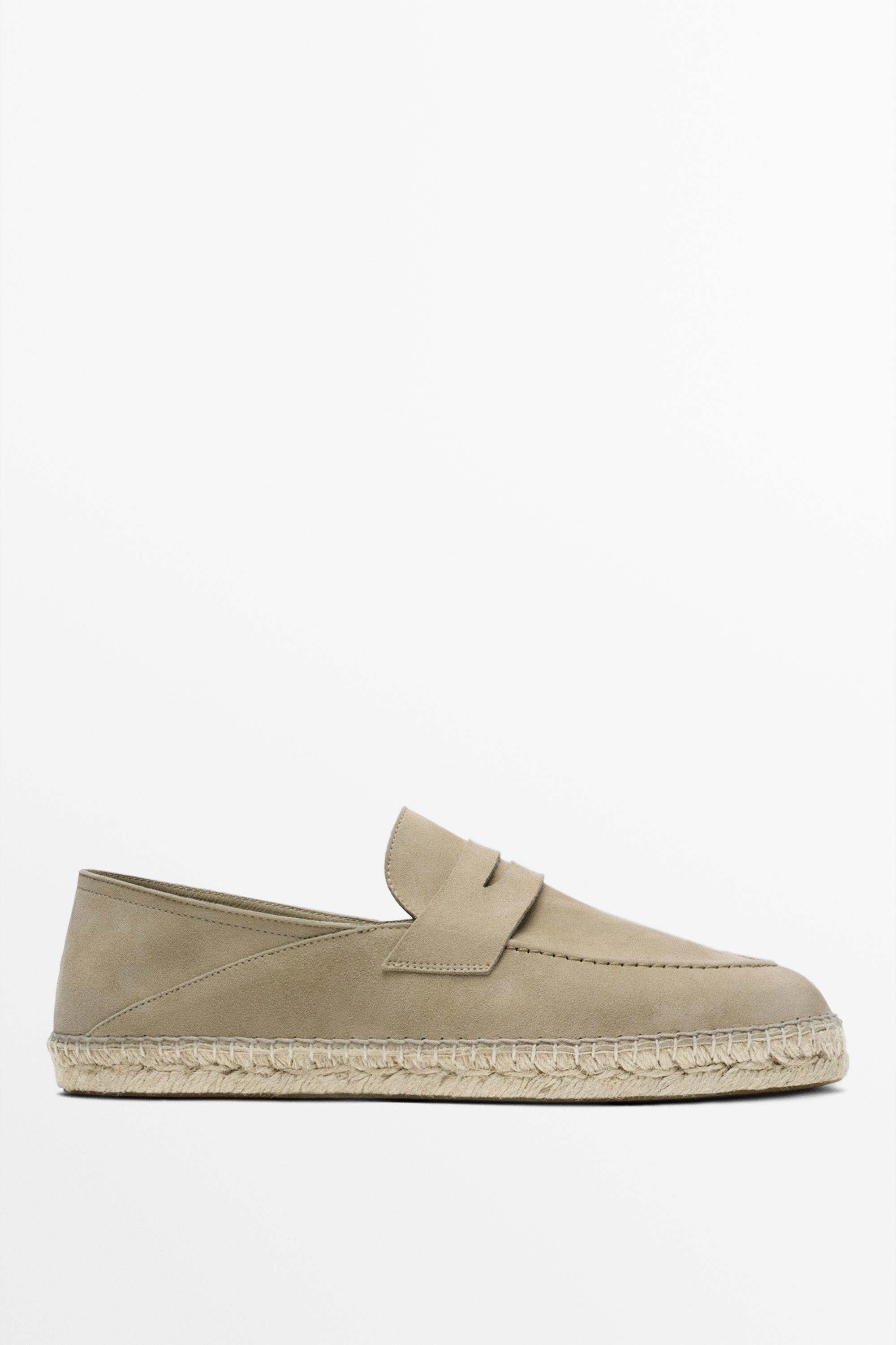 Espadrille style mocassin en daim